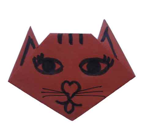 оригами кот