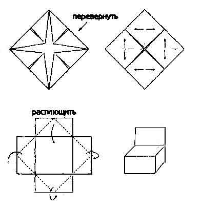 Стул оригами схема